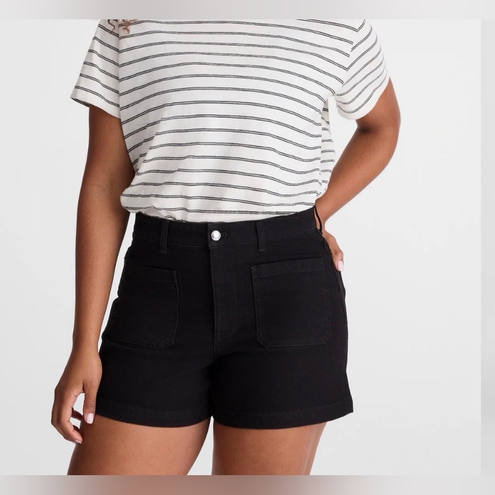 Madewell curvy high rise sailor shorts
